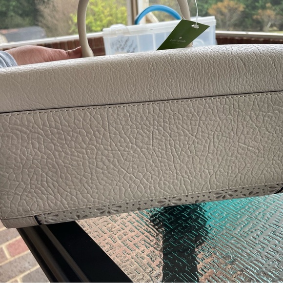 Kate Spade Perri Lane Romy Satchel – Creamadevie Laser Cut Leather Tote - Picture 4 of 6